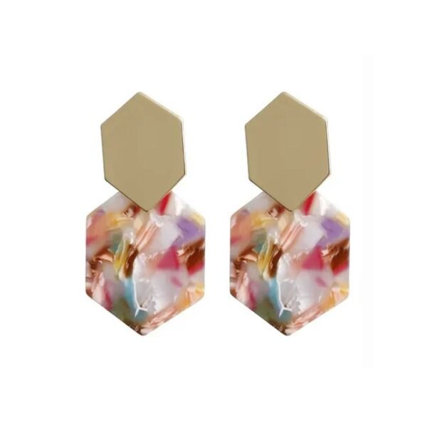 Fashion Hexagon Earrings - Image 5